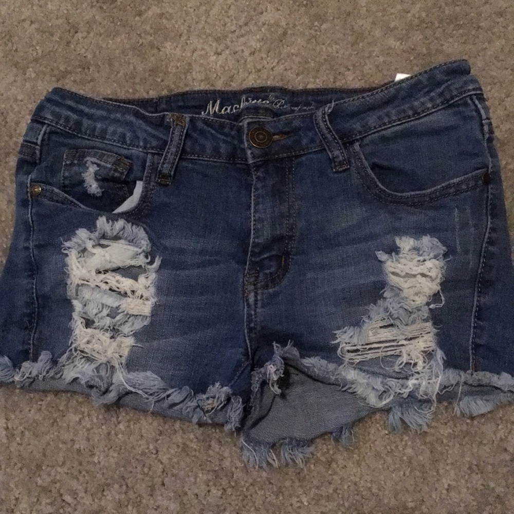 Distressed Denim Shorts